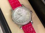 Perfect Replica Chopard Happy Sport V2 Upgrade Red Leather Women Watch 